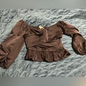 Never worn with tag black crop top